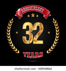 32 Golden Anniversary Logo Low Poly Stock Vector (Royalty Free ...