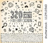 320 Vector Doodle Icons Universal Set