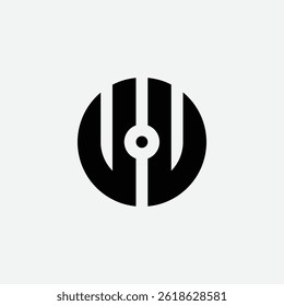 321 letter logo shape geometric math educational learning round circle ellipse negative space U U