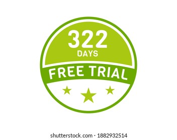 322 days free trial. 322 day Free trial badges