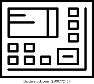 325 - ATM Line Filled Vector Icon Design