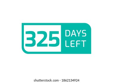 325 Days Left banner on white background, 325 Days Left to Go