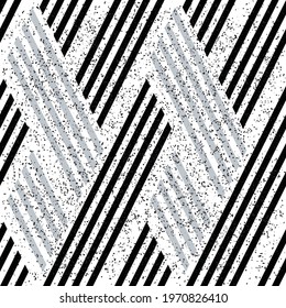 3285 Abstract pattern with black and silver gray stripes. Seamless vector illustration eps 10.