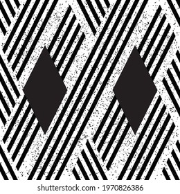 3292 Abstract pattern with black lines and rhombuses. Seamless vector illustration eps 10.