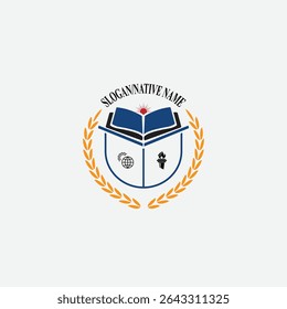 3293 educational logo school college university learning institute book academy organization