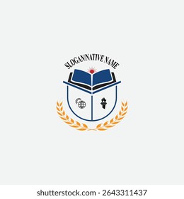 3296 educational logo school college university learning institute book academy organization