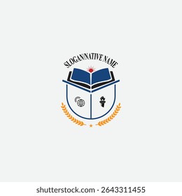 3296 educational logo school college university learning institute book academy organization