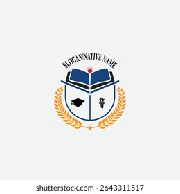3297 educational logo school college university learning institute book academy organization