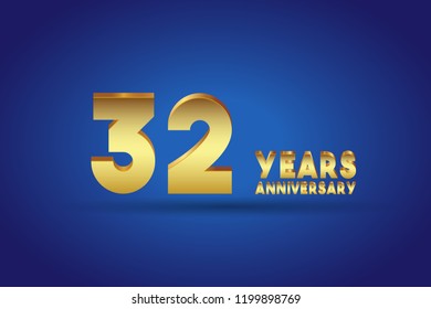 32th Anniversary numbers. background for anniversary
