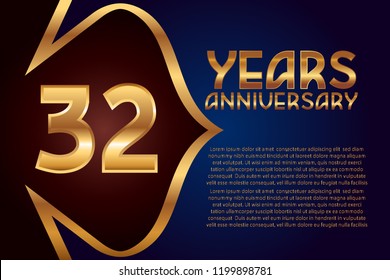 32th Anniversary numbers. background for anniversary