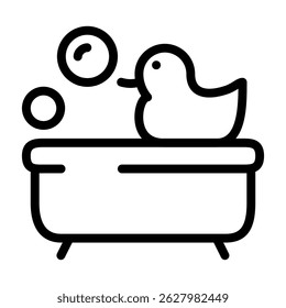 32x32 outline icon of bath and toilet