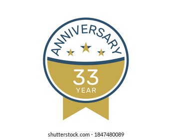 33 anniversary logo vector templates, 33 years anniversary design 