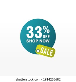33 descuento, distintivos de vectores de venta para etiquetas, , pegatinas, banners, etiquetas, etiquetas, etiquetas web, nueva oferta. Banner de signo de origami de descuento