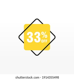 33 discount, Sales Vector badges for Labels, , Stickers, Banners, Tags, Web Stickers, New offer. Discount origami sign banner