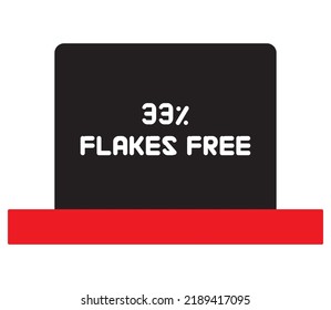 33% Flakes Libre advertencia de etiqueta de signos banner ilustración vectorial aislado en fondo blanco en varios colores