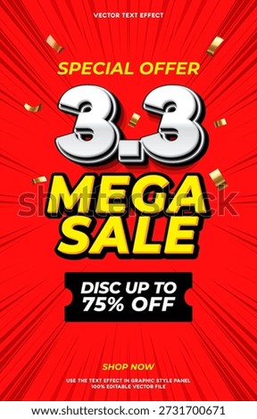 3.3 flash sale background template digital promotion