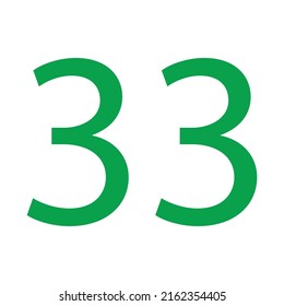 ILUSTRACIÓN DEL VECTOR DE ARTE DEL CLIP SENCILLO DE 33 NÚMEROS