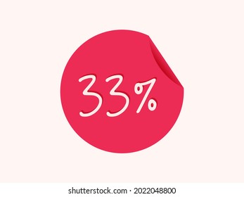 33 percent sticker, 33% image