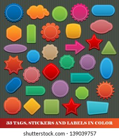 33 Tags, Stickers and Labels in color