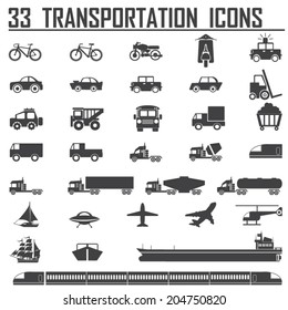 33 transportation icons sets