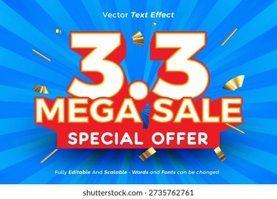 3.3 vibrant special offer banner, editable discount text style effect