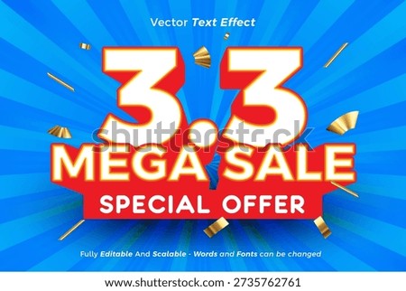 3.3 vibrant special offer banner, editable discount text style effect