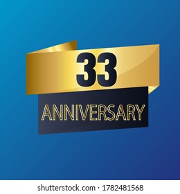 33 year anniversary celebration, vector design for celebrations, invitation cards and greeting cards