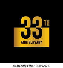 33 year anniversary design template. vector template illustration