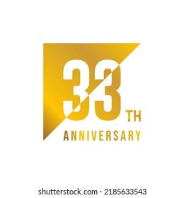 33 year anniversary design template. vector template illustration