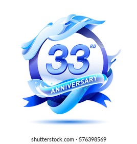 33 years anniversary celebration logo