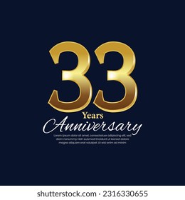 33 Years Anniversary Vector Artwork