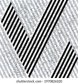 3317 Geometric pattern with black and silver gray lines. Seamless vector illustration eps 10.