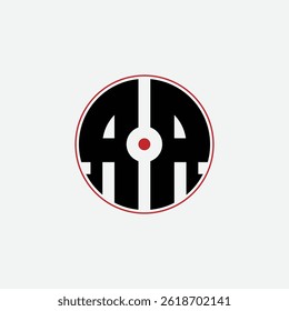 335 letter logo shape geometric math educational learning round circle ellipse gun target negative space R R