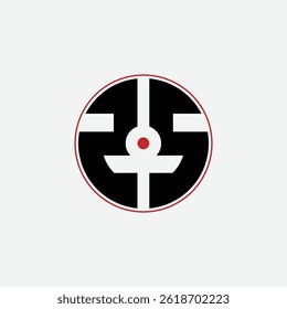 336 letter logo shape geometric math educational learning round circle ellipse gun target negative space S S