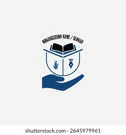 3379 educational logo school college university learning institute book academy organization