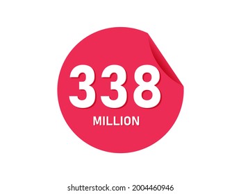 338 million texts on the white background