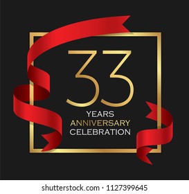 33rd years anniversary celebration background