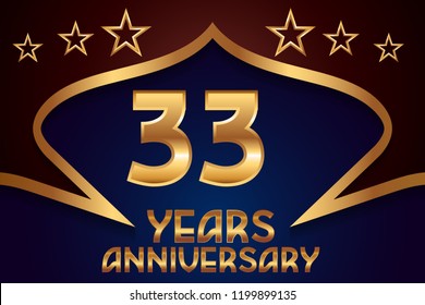 33th Anniversary numbers. background for anniversary