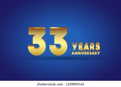 33th Anniversary numbers. background for anniversary