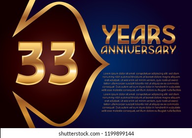 33th Anniversary numbers. background for anniversary