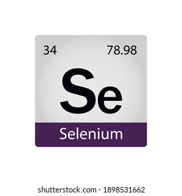 34 chemistry element. Selenium element periodic table. Chemistry concept. Vector illustration perfect for cards, posters, stickers.