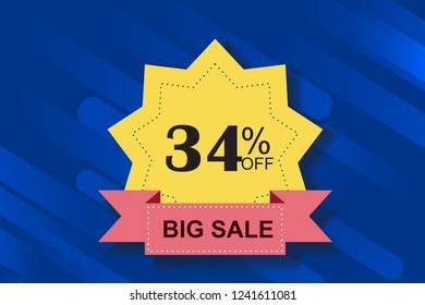 34% off discount promotion sale,  sale promo marketing.