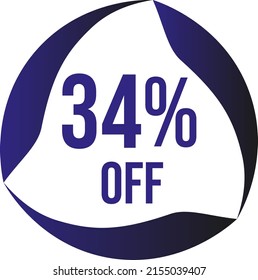 34 percent off vector violet blue circle format