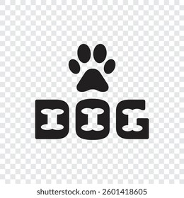 34. pet dog cat paw alphabet logo letter word