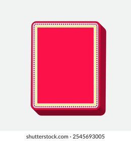 3-4 Rectangle Neon 3D Style. Sale Tag Element. Label Icon. High Quality Vector Icon. Editable Vector