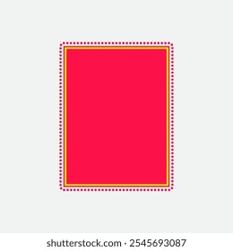 3-4 Rectangle Neon Style Four. Sale Tag Element. Label Icon. High Quality Vector Icon. Editable Vector