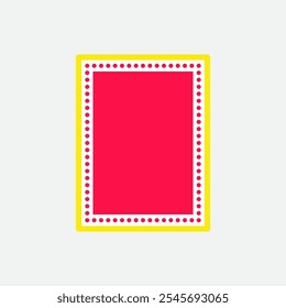 3-4 Rectangle Neon Style One. Sale Tag Element. Label Icon. High Quality Vector Icon. Editable Vector