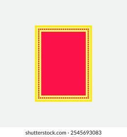 3-4 Rectangle Neon Style Three. Sale Tag Element. Label Icon. High Quality Vector Icon. Editable Vector