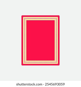 3-4 Rectangle Neon Style Two. Sale Tag Element. Label Icon. High Quality Vector Icon. Editable Vector