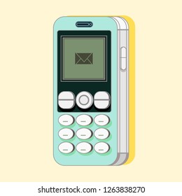 3/4 view of a classic cellphone